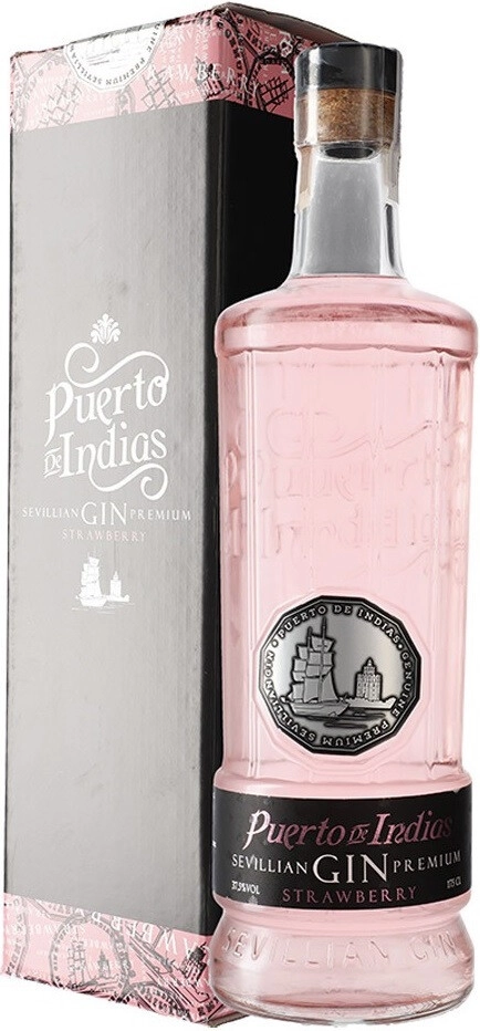 Джин  Puerto de Indias Strawberry gift box 1750 мл  37,5%