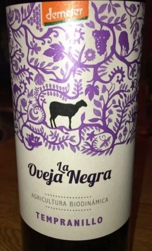 Вино Oveja La Negra Tempranillo Овеха ла Негра Темпранильо BIO, demeter 750 мл