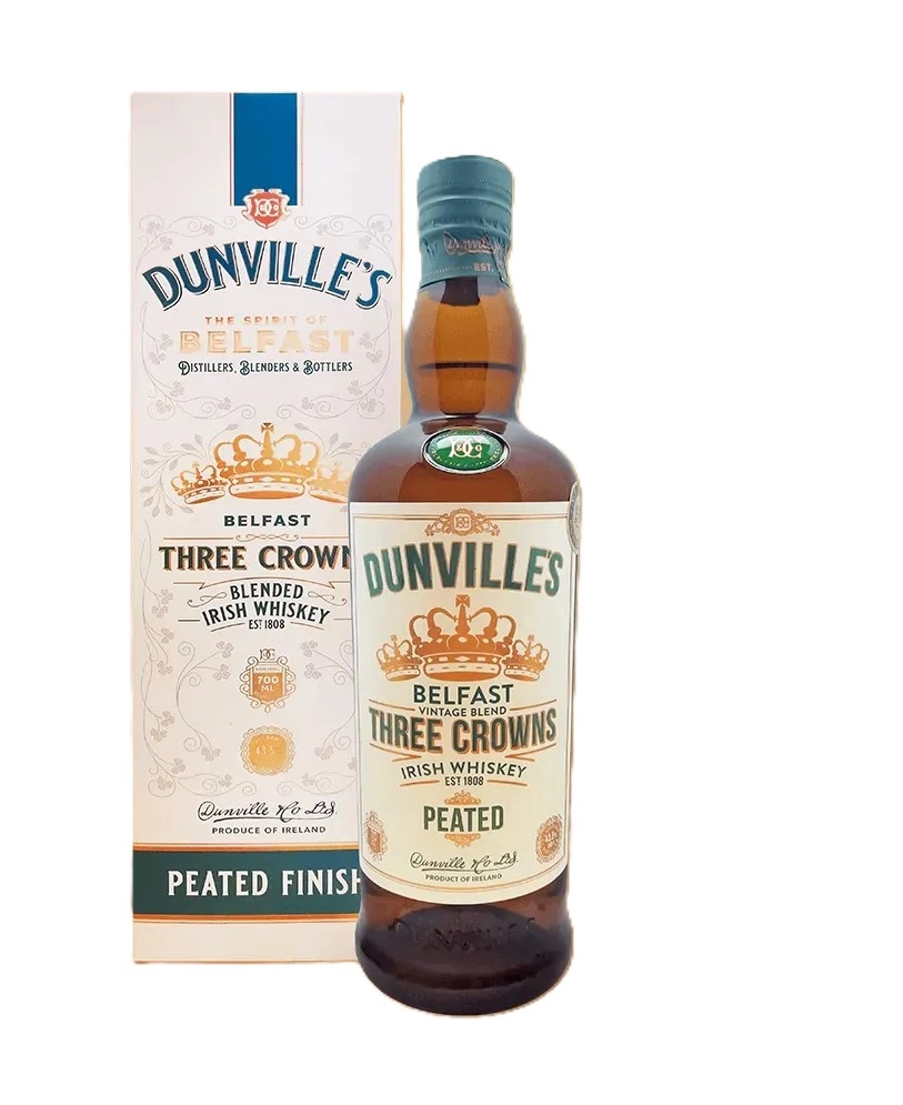 Виски Dunvilles Three Crowns Peated Irish Whiskey gift box  700  мл