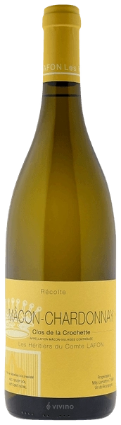 Вино Les Héritiers du Comte Lafon Macon Chardonnay Clos de la Crochette Лез Эритье дю Конт Лафон Макон Шардоне Кло де ля Крошет  2016 1500 мл 13,5%