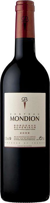 Вино Chateau Mondion, Bordeaux Superieur AOC, Шато Мондион, 2011, 750 мл