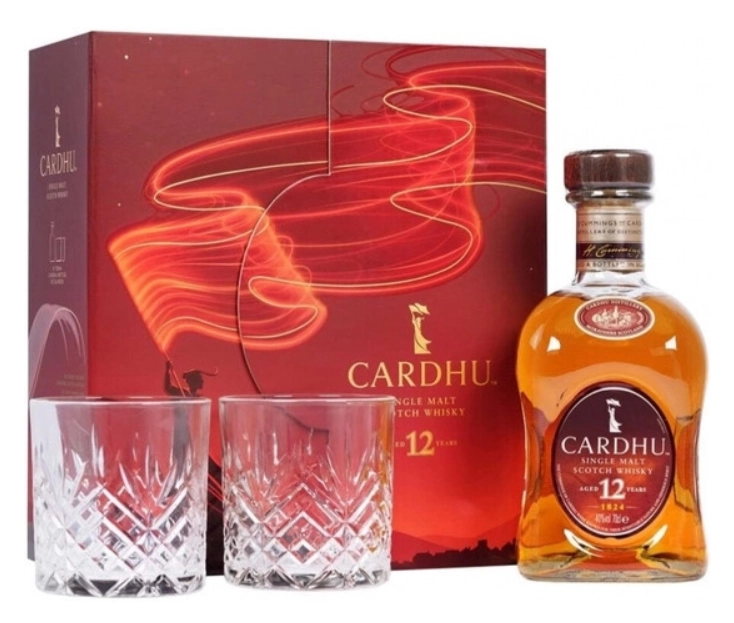 Виски  Cardhu 12 Years Old gift box with two glasses 700 мл