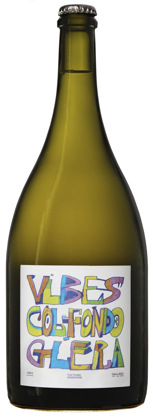 Игристое вино   Pet-Nat VIBES  Glera Col-Fondo  Вайбс Глера Коль-Фондо  2022 1500 мл 8 %