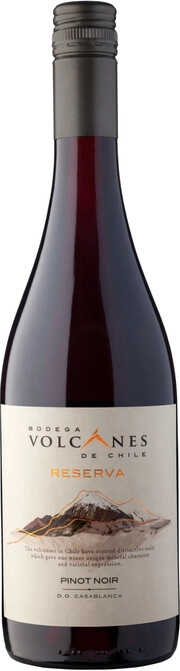 Вино Volcanes  Reserva Pinot Noir Casablanca DO Вольканес  Резерва Пино Нуар 2019 750 мл