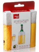 Охладительная рубашка VacuVin Active Cooler Beer Lager J-Hook,  для емкостей 0,33л-0,5л, цвет: пиво с пеной, блистер