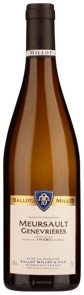 Вино Domaine Ballot Millot Meursault 1er Cru Genevrieres  2018 1500 мл 13,5%
