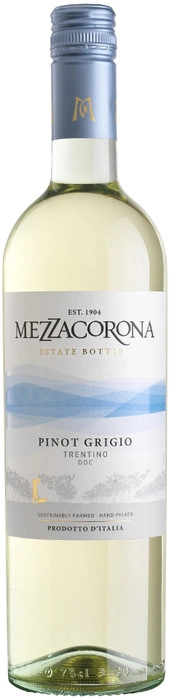 Вино Mezzacorona Pinot Grigio Trentino DOC Медзакорона Пино Гриджо 2018 750 мл