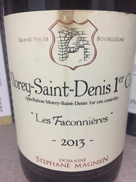 Вино Domaine Stephane Magnien  Morey-Saint-Denis Premier Cru Les Faconnieres   2013  750 мл 13,5%