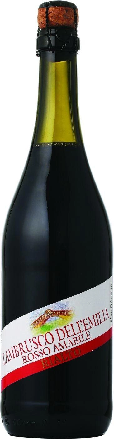 Вино Lambrusco dell’Emilia Rialto IGT Ламбруско дель Эмилия Риальто IGT красное полусладкое 750 мл