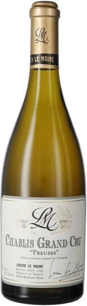 Вино Lucien Le Moine Chablis Grand Cru Preuses AOC Люсьен ле Муан Шабли Гран Крю През 2018 750 мл