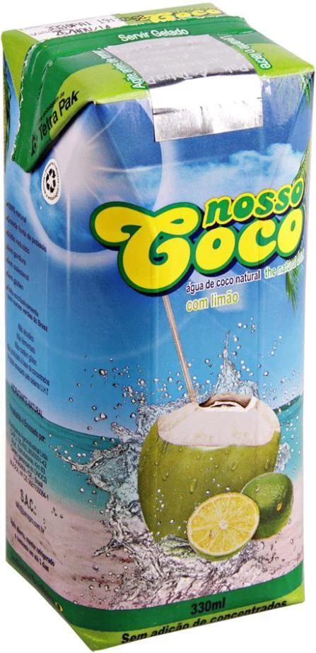 Вода Coconut Water Nosso Coco (with lime), Кокосовая вода Носсо Коко (c соком лайма), 0.33x12