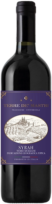 Вино   Piccini  Terre de' Mastri Syrah, Terre Siciliane IGT  Терре де' Мастри Сира 2018 750 мл
