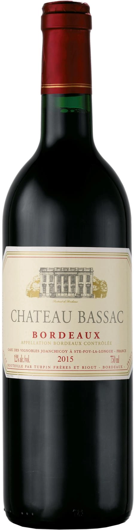 Вино  Bordeaux Chateau Bassac Бордо Шато Бассак  2015 750 мл
