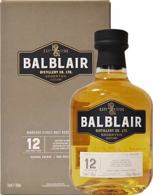 Виски  Balblair Whiskey   12 Year Old   в пу 700 мл