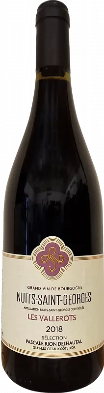 Вино Les Vallerots Nuits-Saint-Georges AOC Pascale Rion Delhautal  ЛЕ ВАЛЬРО НЮИ-СЕН-ЖОРЖ AOC ПАСКАЛЬ РИОН ДЕЛОТАЛЬ 2018 750 мл