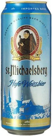 Пиво St. Michaelsberg Hefe-Weissbier in can  Сент Михельсберг Хефе-Вайссбир в жестяной банке 500 мл