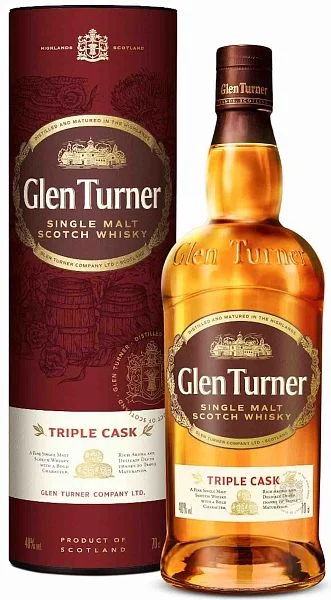 Виски Glen Turner Triple Cask Single Malt in tube  700 мл
