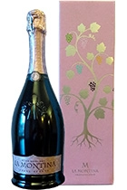 Игристое вино La Montina Franciacorta DOCG Rose Demi Sec Ла Монтина Франчакорта Розе в подарочной упаковке 750 мл