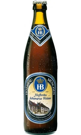 Пиво Hofbrau Schwarze Weisse Хофброй Шварц Вайс стекло 500 мл