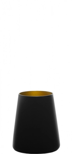 Стакан низкий  Power цвет черный-золотой   d=86мм h=101мм  стекло Stolzle Германия 1590012EP096   380 мм