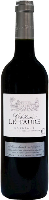 Вино Chateau Le Faure Bordeaux АОC red  2016 750 мл