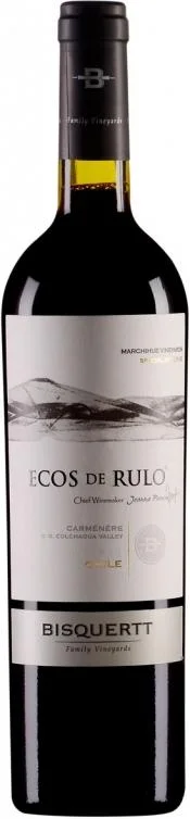 Вино Bisquertt  Ecos de Rulo  Carmenere Экос де Руло  Карменере  2012 750 мл