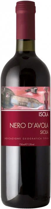 Вино Castellani ISOLA NERO D'AVOLA, Кастеллани ИЗОЛА НЕРО Д'АВОЛА СИЦИЛИЯ, кр. сух. 2017г. 750 мл.