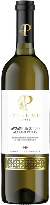 Вино Peshvi Alazani Valley White  Пешви Алазанская Долина белое полусладкое  750 мл