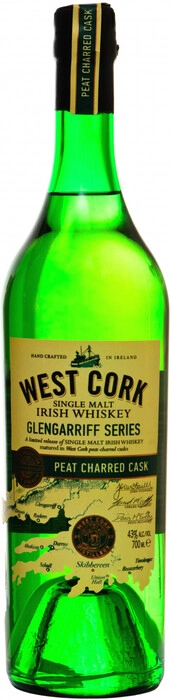 Виски West Cork Glengarriff Series Peat Charred Cask Single Malt Irish Whiskey 43% 700 мл