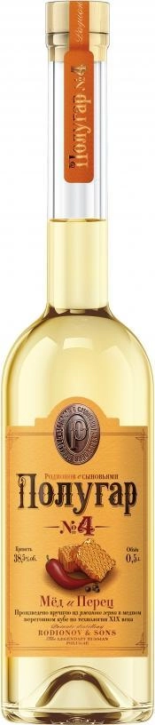Водка Polugar №4  Honey  Allspice  500 мл