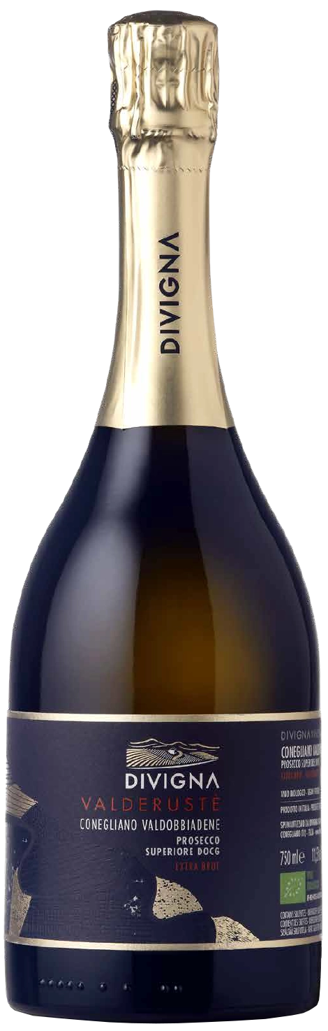 Игристое вино Divigna Conegliano Valderuste Conegliano Valdobbiadene Prosecco Superiore DOCG Extra Brut 2022 750 мл 11,5%
