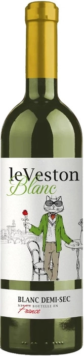 Вино Le Veston  Blanc  Demi-sec  Ле Вестон  белое полусухое 750 мл