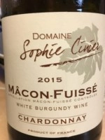 Вино Domaine Sophie Cinier  Mâcon-Fuissé   2021 750 мл 12%