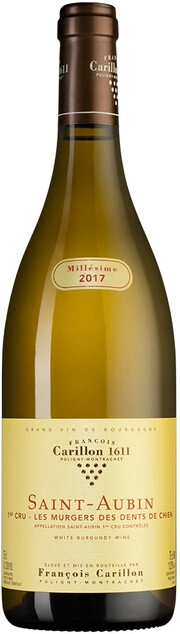 Вино Francois Carillon  Saint-Aubin 1er Cru  Les Murgers des Dents de Chien  AOC  2017 750 мл