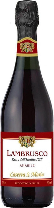 Игристое вино Casetta S. Maria  Lambrusco Rosso   dell'Emilia IGT   750 мл