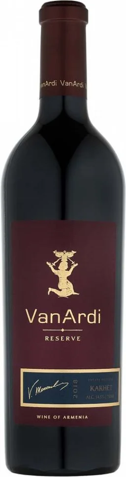 Вино Van Ardi  Reserve Ван Арди  Резерв Милаг  Кахет Красное сухое  14.5 % 2016   750 мл