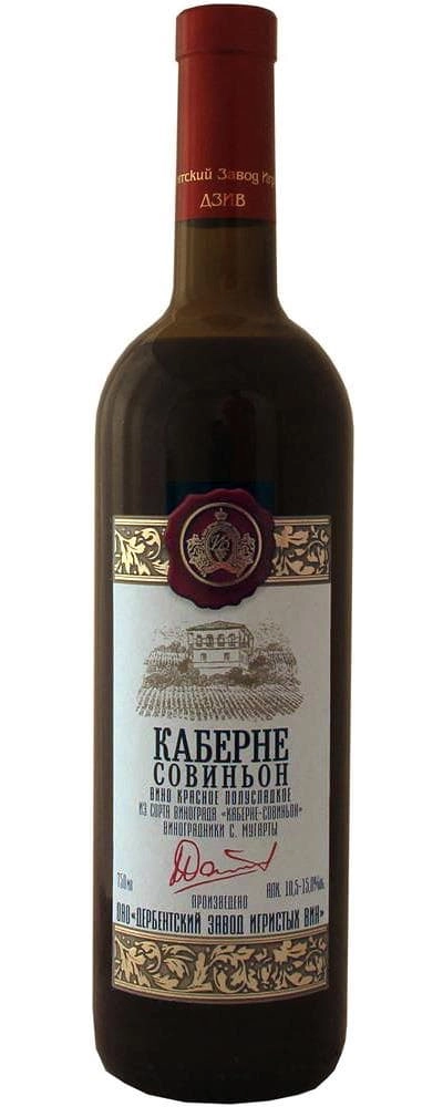 Вино Дербентское Каберне Совиньон столовое красное полусладкое 750 м