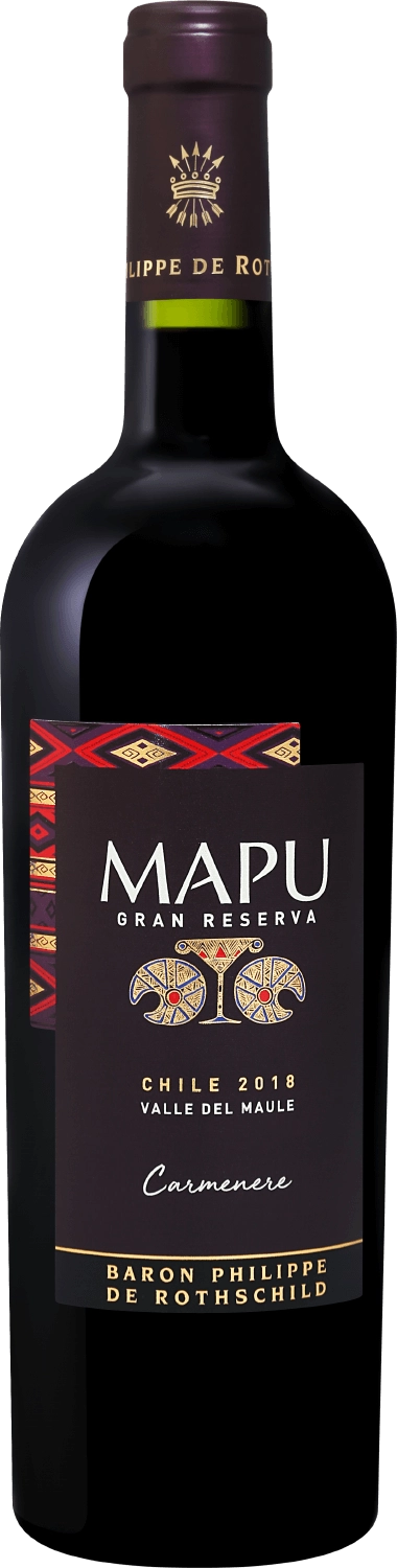 Вино Mapu Carmenere Gran Reserva Maule Valley DO Baron Philippe de Rothschild  Мапу Карменер Гран Резерва Мауле Вэлли DO Барон Филипп де Ротшильд  750 мл
