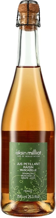 Сок Alain Milliat, Jus Petillant de Raisin Muscadelle   Ален Мийя, Игристый сок из винограда Мюскадель  750  мл