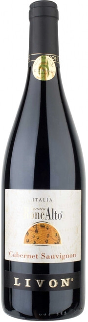 Вино Livon  Ronc Alto Cabernet Sauvignon Collio DOC Ливон  Рон Альто Каберне Совиньон   красное 2021 750 мл