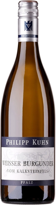 Вино Philipp Kuhn Weisser Burgunder vom Kalksteinfels Филипп Кун Вайсер Бургундер фом Калькштайнфельс 2021 750 мл