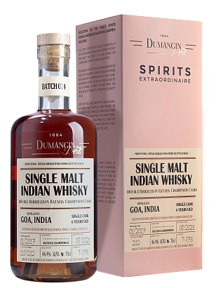 Виски  Dumangin J. Fils Batch 24 Single Malt Indian Whisky  gift box 46,4% 700 мл