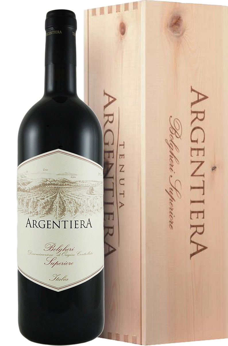 Вино Argentiera Bolgheri Superiore DOC red wooden box  2022 1500 мл