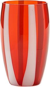Стакан Zafferano Longdrink Gessato Rosso Дзафферано Лонгдринк Джессато Красный 470 мл