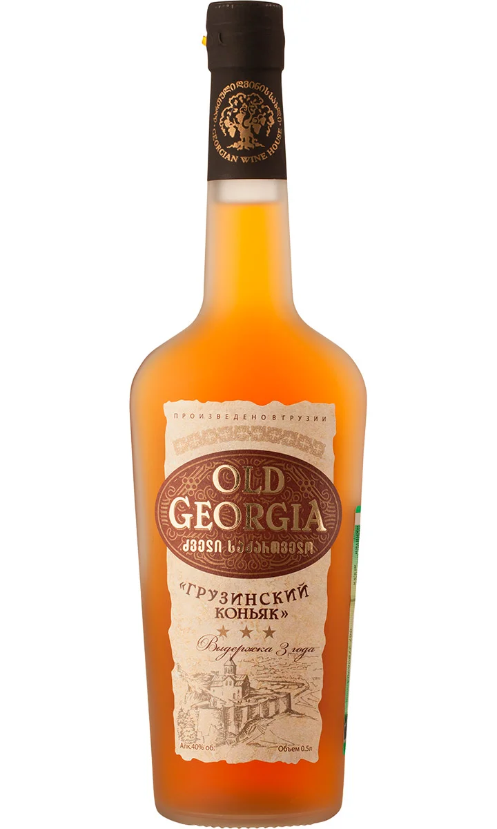 Коньяк Old Georgia Georgian Cognac, 3 years old  Грузинский коньяк трёхлетний серии Старая Грузия  500 мл