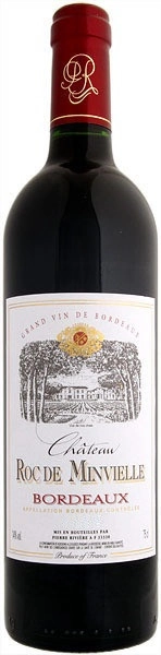Вино  Chateau Roc de Minvielle Bordeaux AOC  Шато Рок де Менвьель  Кюве ле Турель Бордо  750 мл