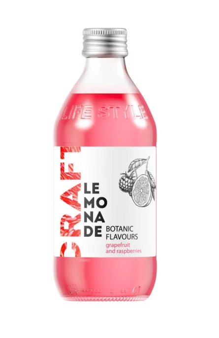 Напиток газированный  Старбар Крафт вкус Грейпфрута и Малины  в стеклянной бутылке 330 мл