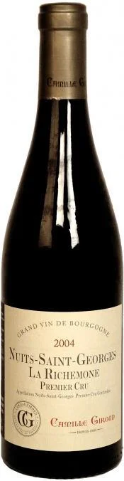 Вино Camille Giroud  Nuits-Saint-Georges Premier Cru La Richemone AOC  Камиль Жиру Нюи-Сен-Жорж Премье Крю Ла Ришмон 2004  750 мл
