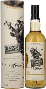 Виски Peat's Beast  Single Malt  Batch Strength   in tube  700 мл