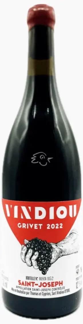 Вино Vindiou  Saint-Joseph Grivet  AOC   2022 750 мл 12%